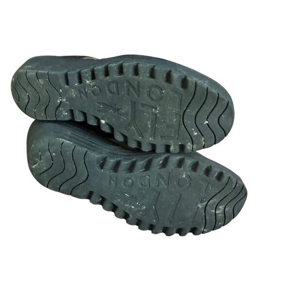 FLY London Yifi Black Leather Lace Up Wedge Sandals Size 40 = US 9 - 9.5 - Picture 6 of 8